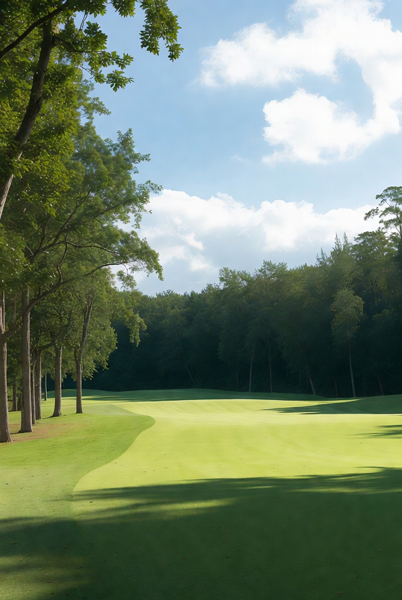 Golf course green with trees Golf course green with trees