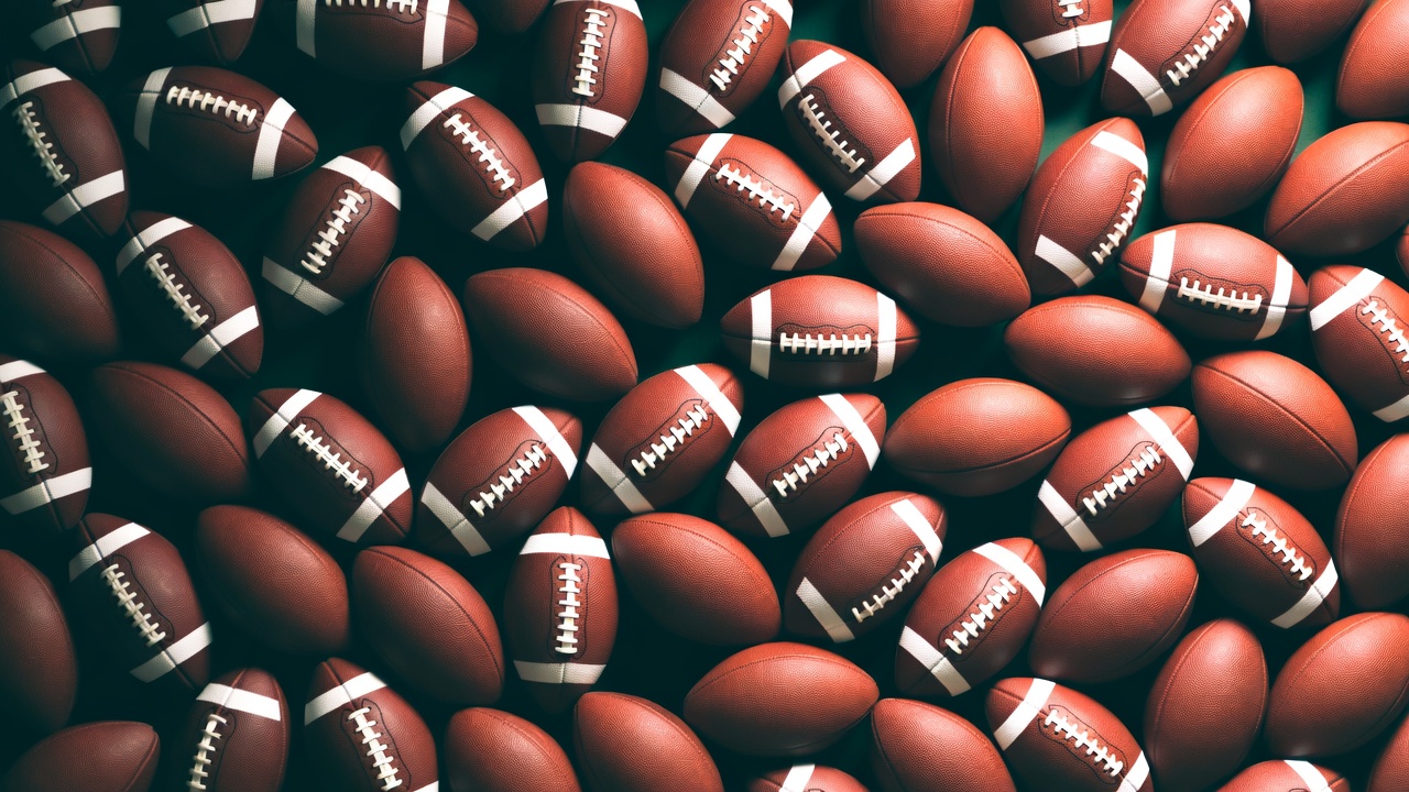 Pile of American Footballs Pile of American Footballs