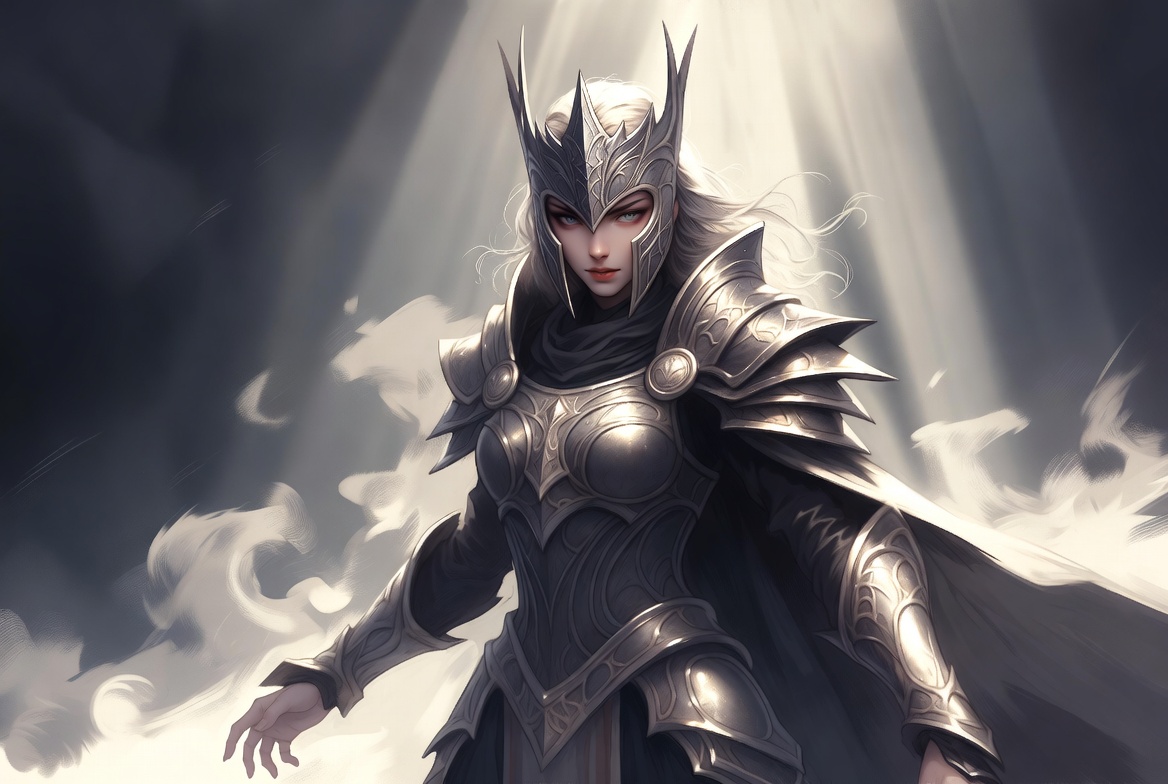 Female Warrior in Shining Armor Female Warrior in Shining Armor