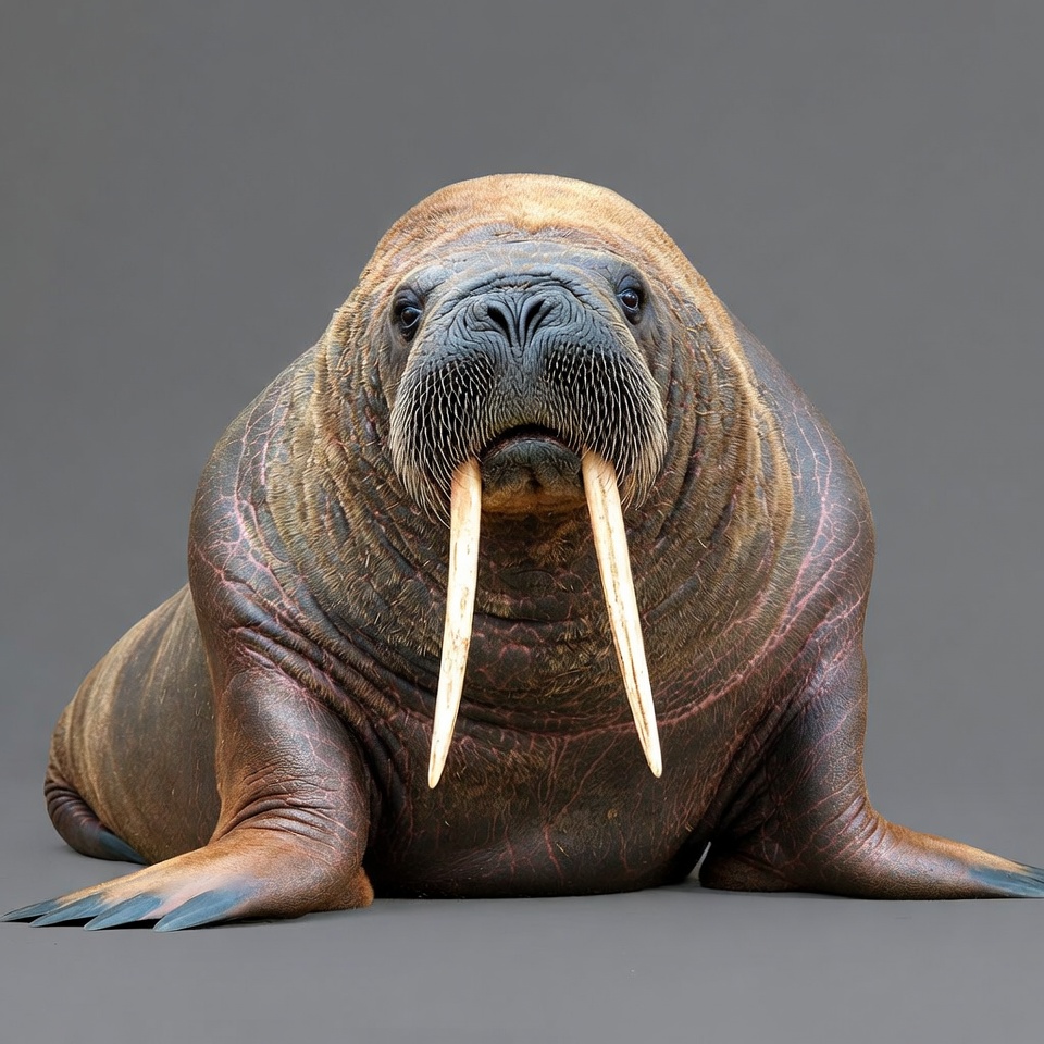 Walrus with long tusks Walrus with long tusks
