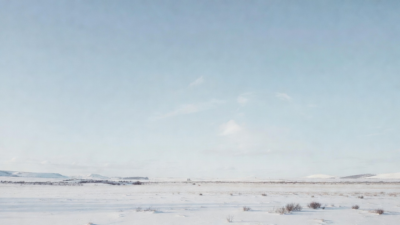 Snowy Landscape with Mountains Snowy Landscape with Mountains