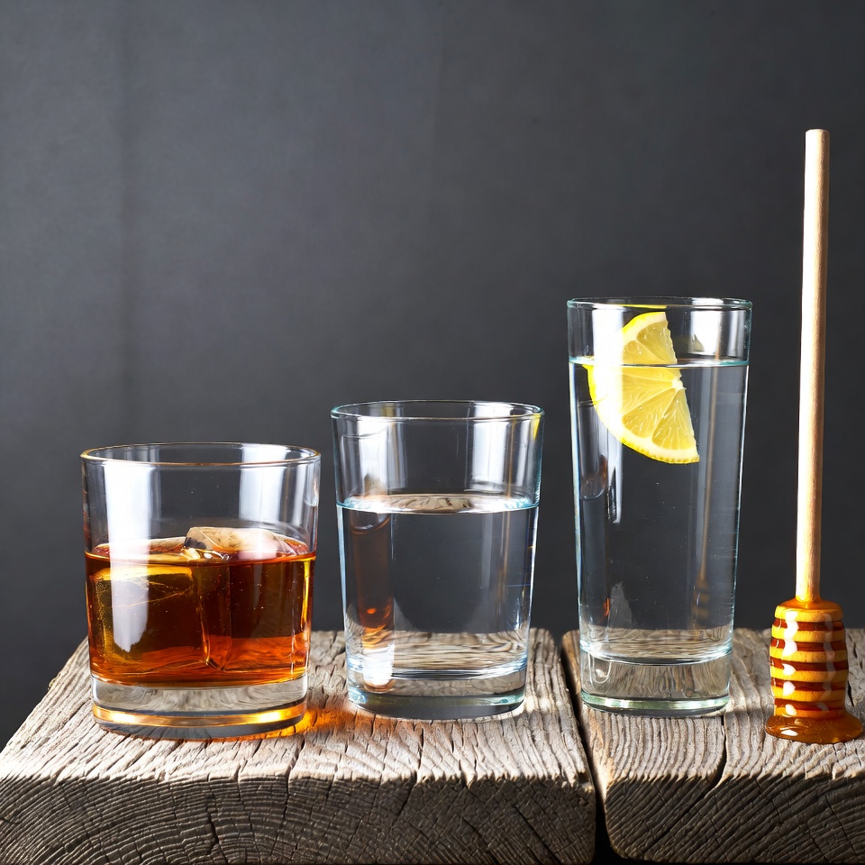 Whiskey, Water, and Honey Lemon Water Whiskey, Water, and Honey Lemon Water