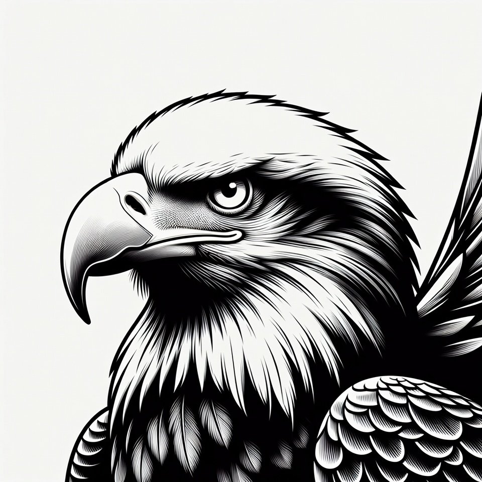 Bald Eagle Head Illustration Bald Eagle Head Illustration