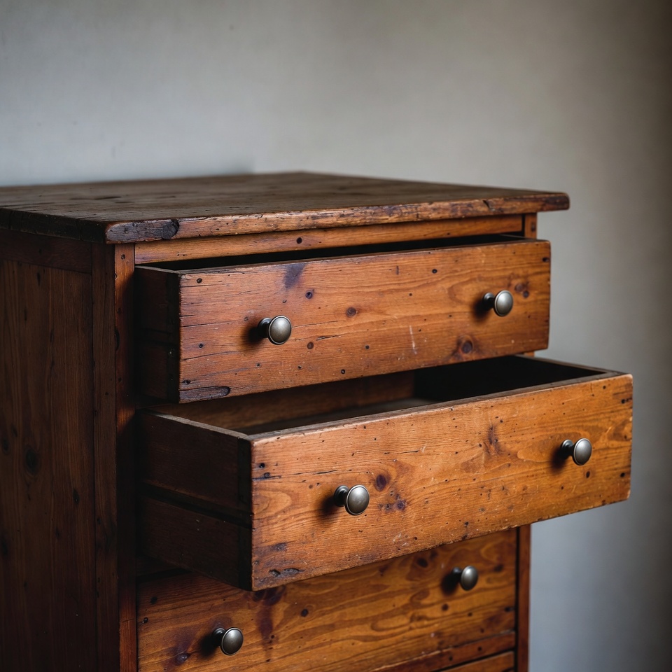 Open wooden dresser drawers Open wooden dresser drawers