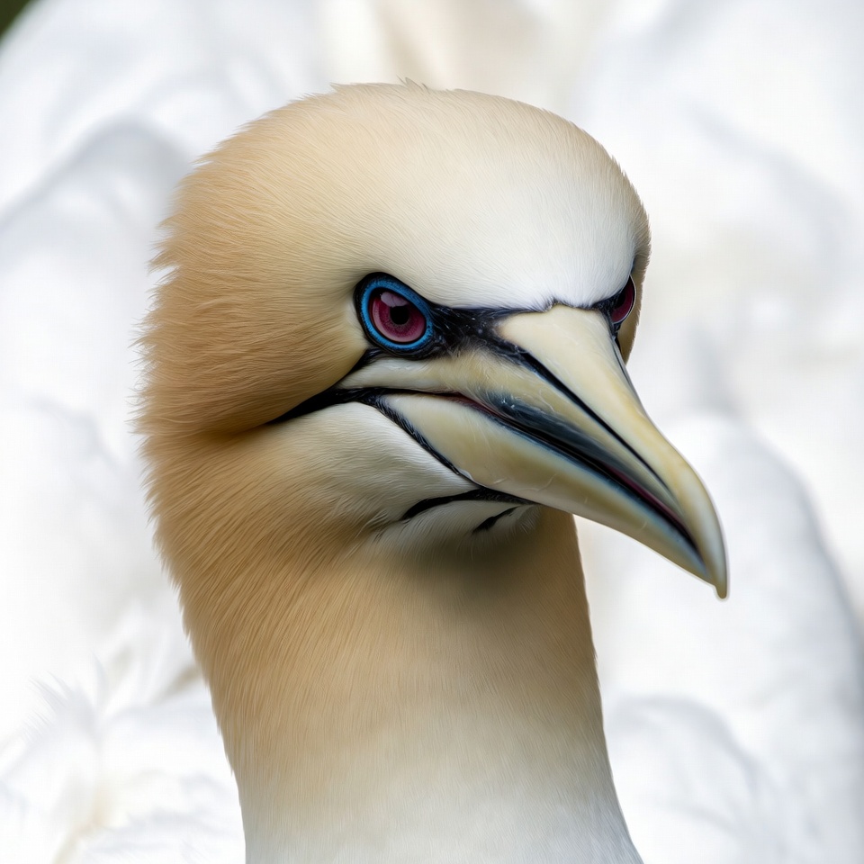 Close-up of Northern Gannet head Close-up of Northern Gannet head