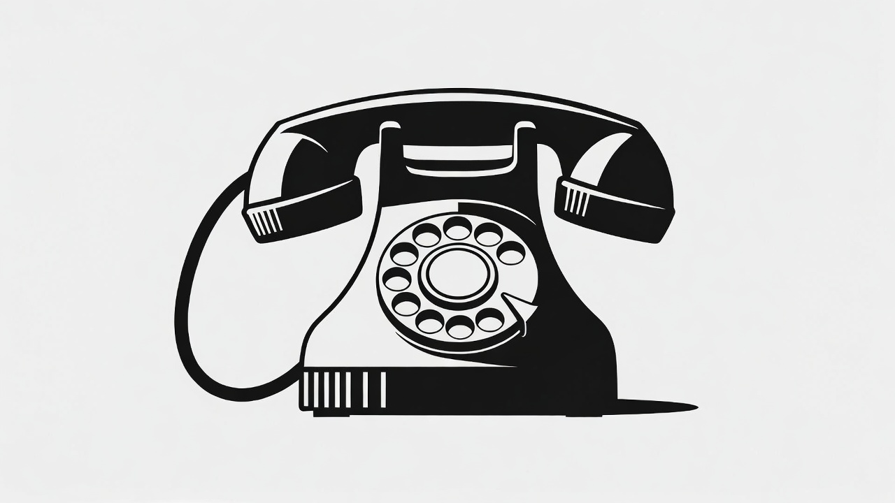 Vintage Rotary Phone Silhouette Vintage Rotary Phone Silhouette