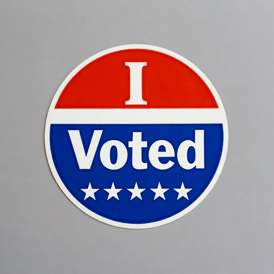 I Voted Sticker with Stars I Voted Sticker with Stars