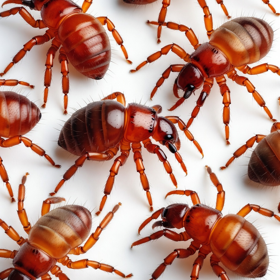 Red Ants on White Background Red Ants on White Background
