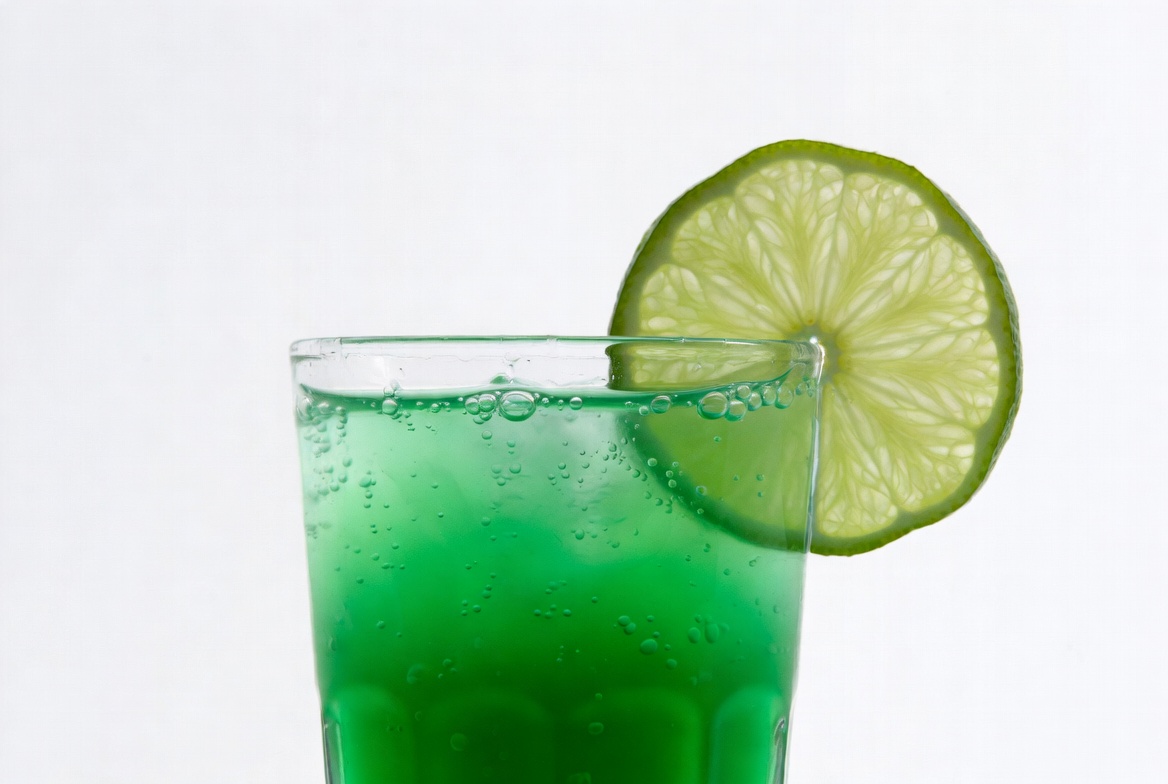 Green Lime Drink in Glass Green Lime Drink in Glass