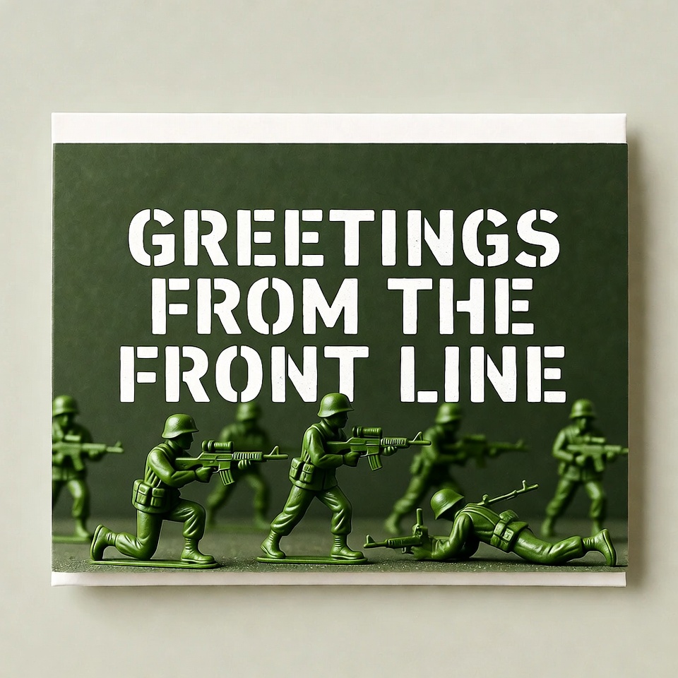 Toy Soldiers Greetings from Front Line Toy Soldiers Greetings from Front Line