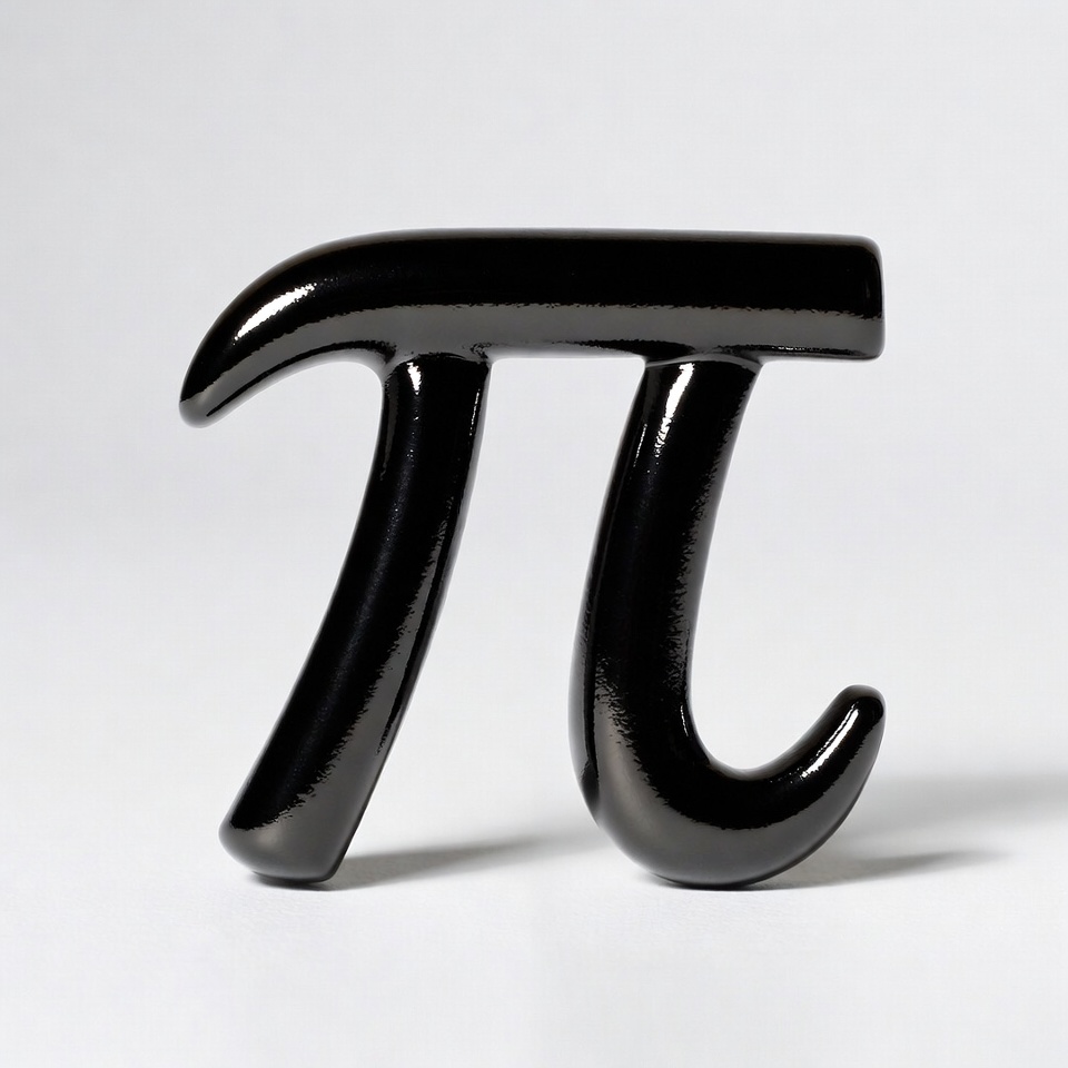 Shiny Black Pi Symbol Shiny Black Pi Symbol