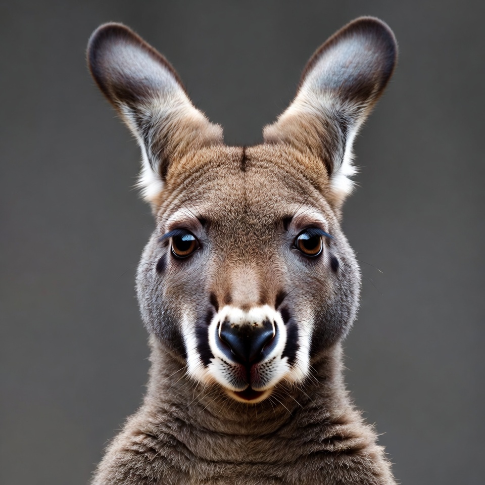 Close-up kangaroo portrait Close-up kangaroo portrait