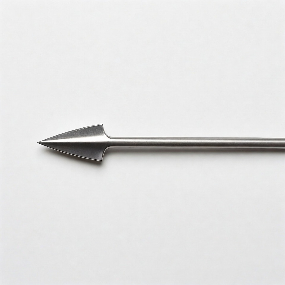 Steel Arrow on White Background Steel Arrow on White Background