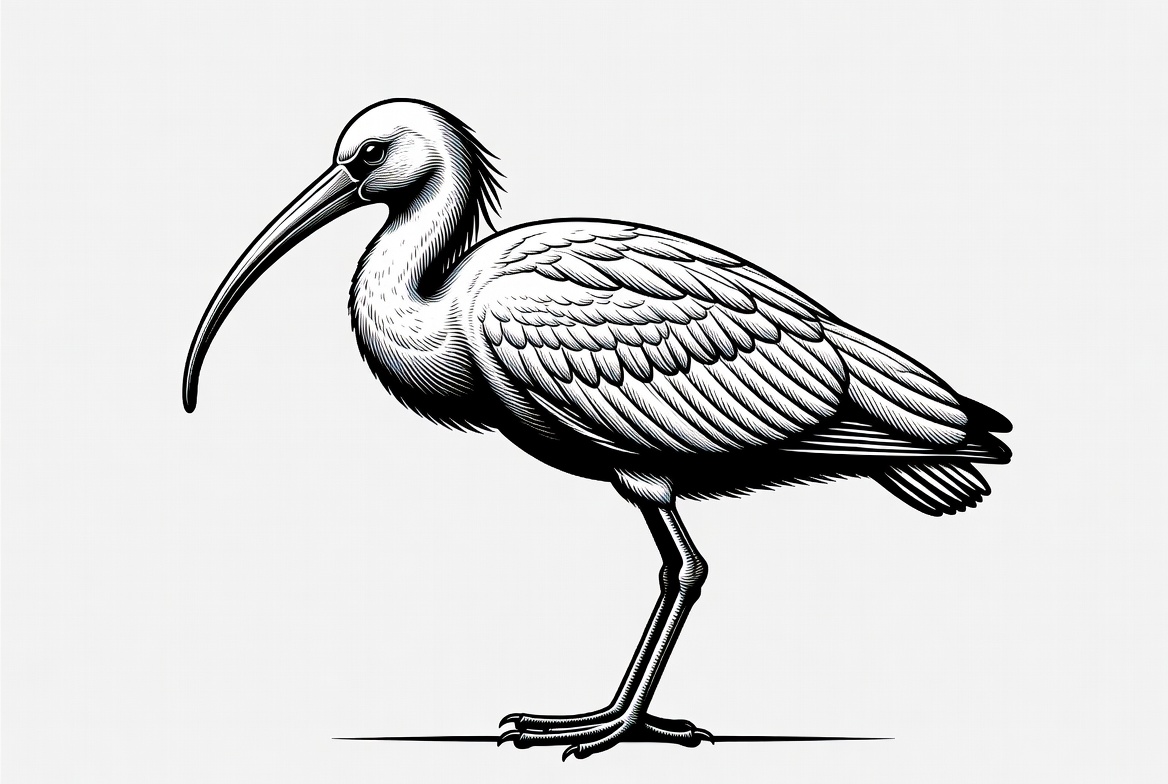 Ibis bird illustration Ibis bird illustration