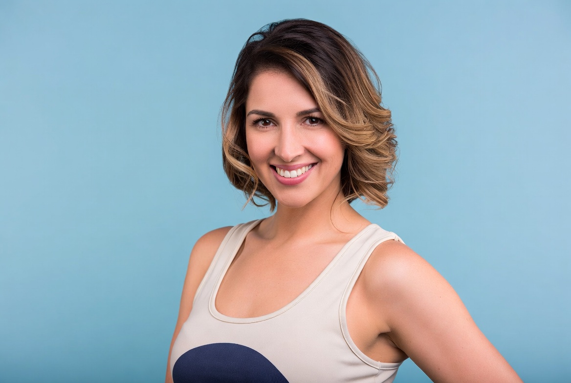 Smiling woman in tank top Smiling woman in tank top