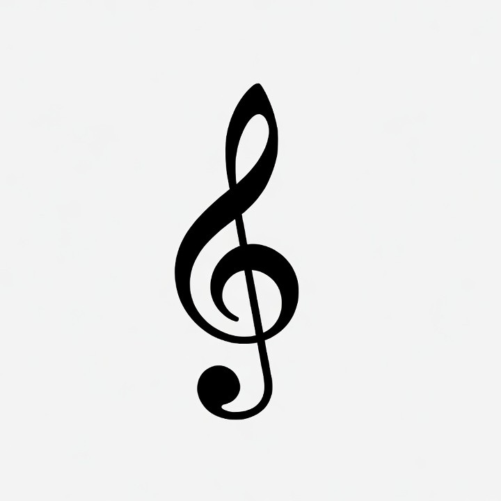 Black Treble Clef Symbol Black Treble Clef Symbol