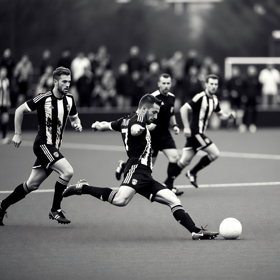 Soccer Player Kicking Ball Soccer Player Kicking Ball