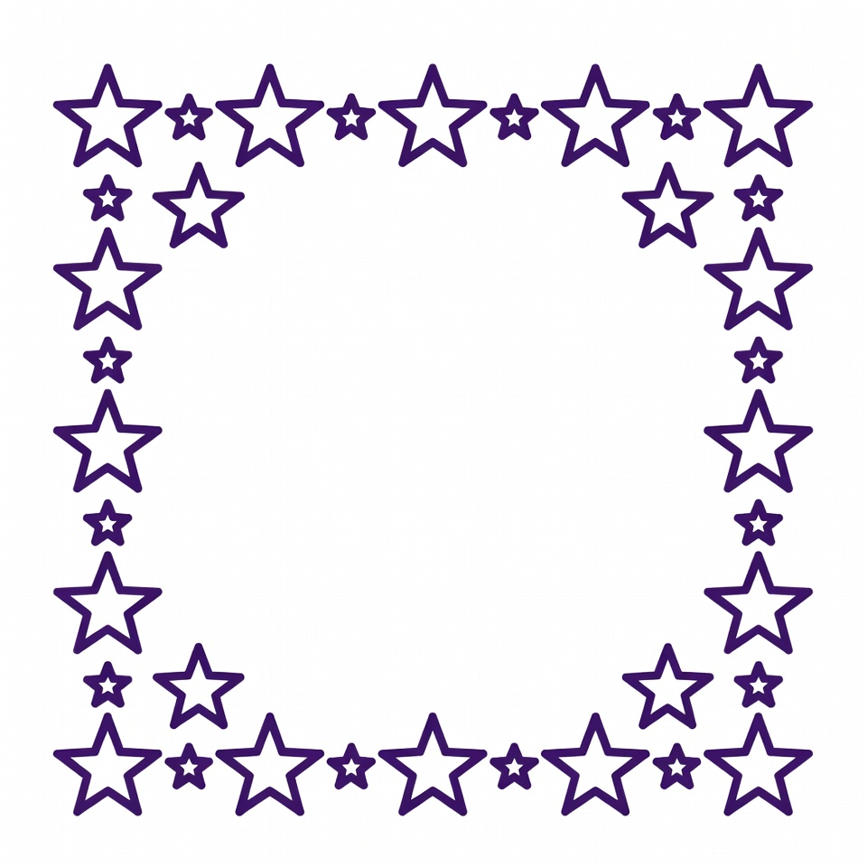 Purple Star Border Frame Purple Star Border Frame