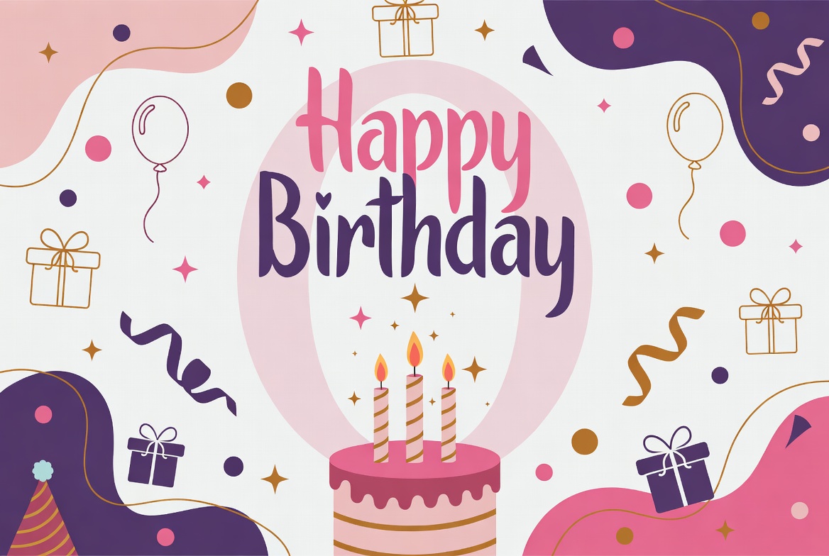 Happy Birthday Cake Illustration Happy Birthday Cake Illustration