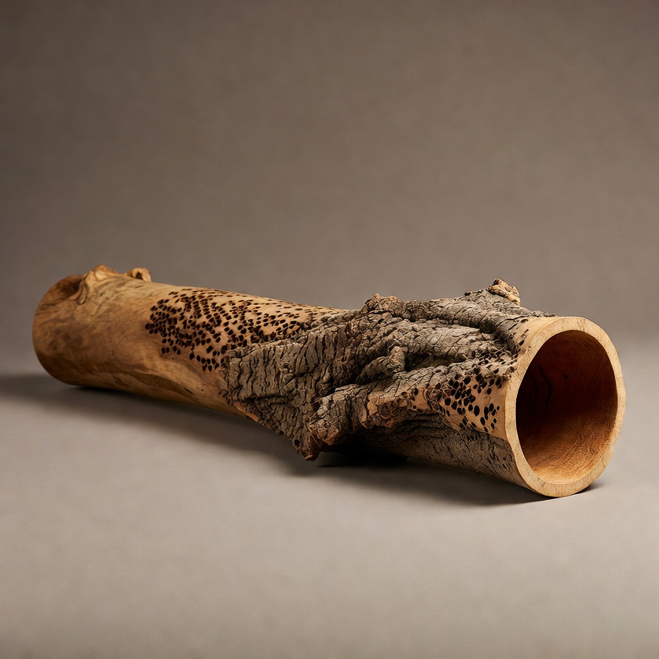 Hollowed Natural Wood Log Vase Hollowed Natural Wood Log Vase
