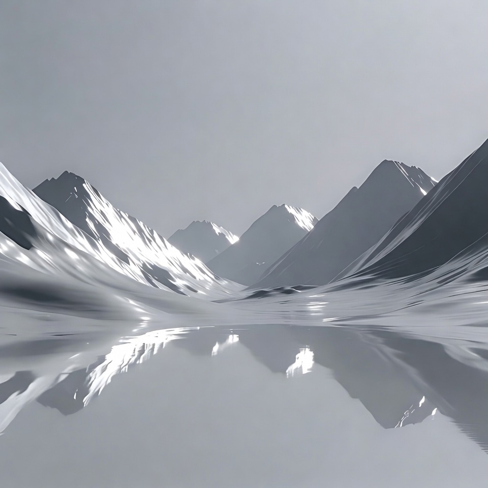 Snowy Mountains Reflecting in Lake Snowy Mountains Reflecting in Lake