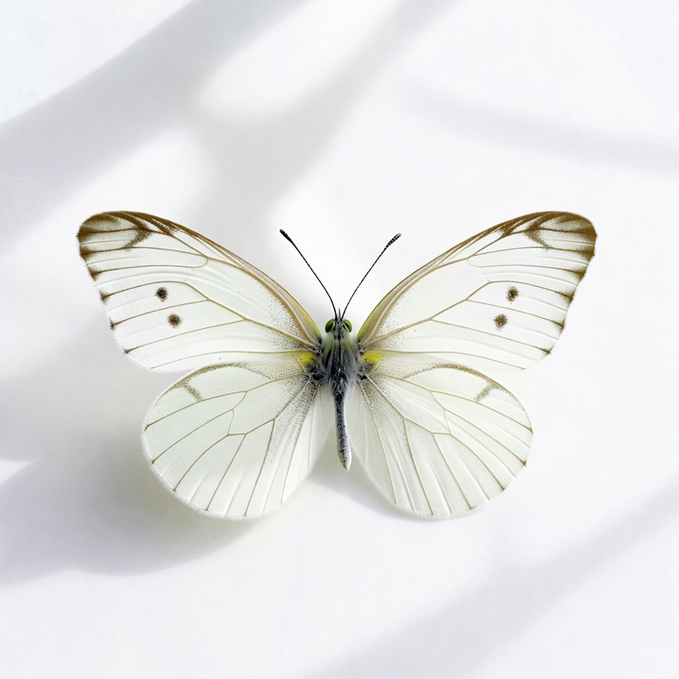 White Butterfly with Green Body White Butterfly with Green Body