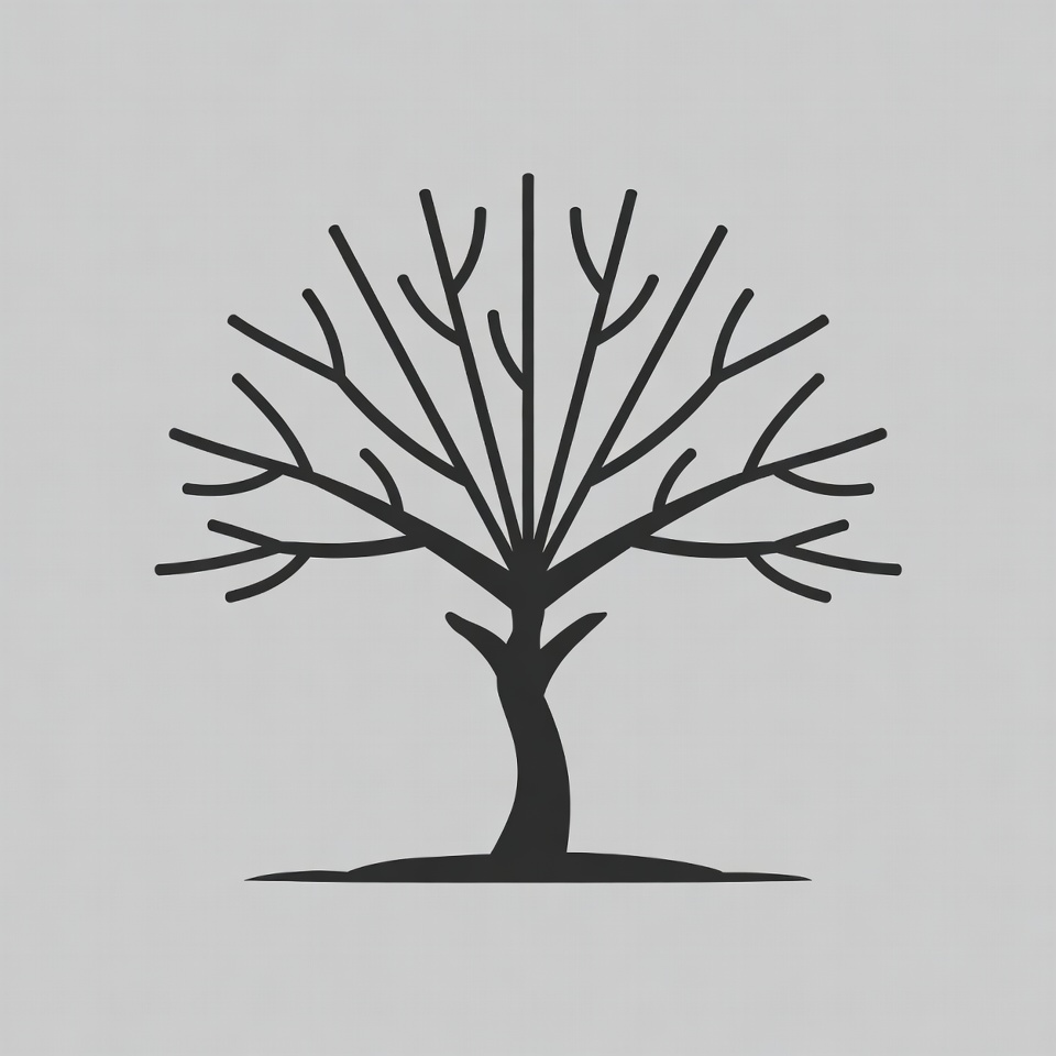 Bare tree silhouette illustration Bare tree silhouette illustration