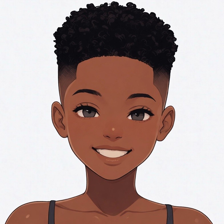 Smiling African-American girl portrait Smiling African-American girl portrait