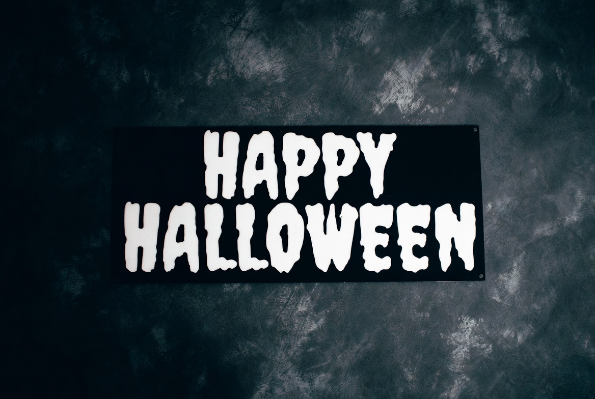 Happy Halloween Text Sign Happy Halloween Text Sign