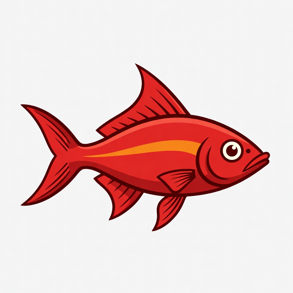 Red Cartoon Fish Red Cartoon Fish