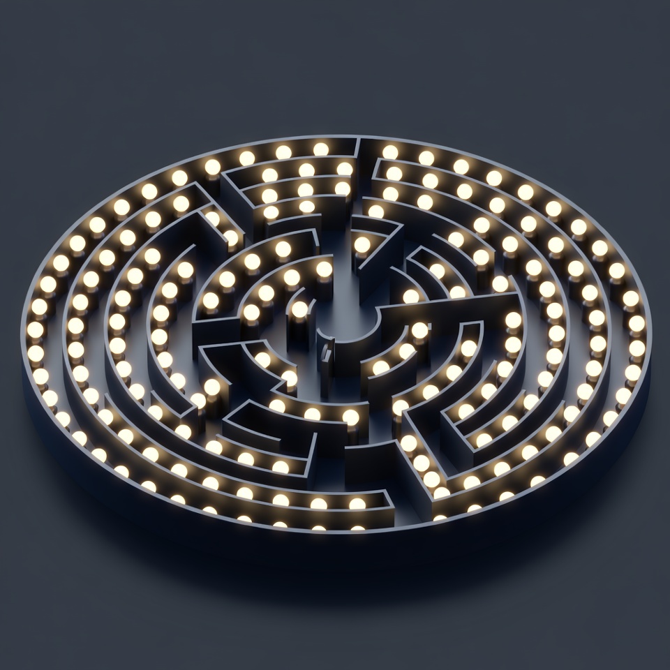 Illuminated Circular Maze Illuminated Circular Maze