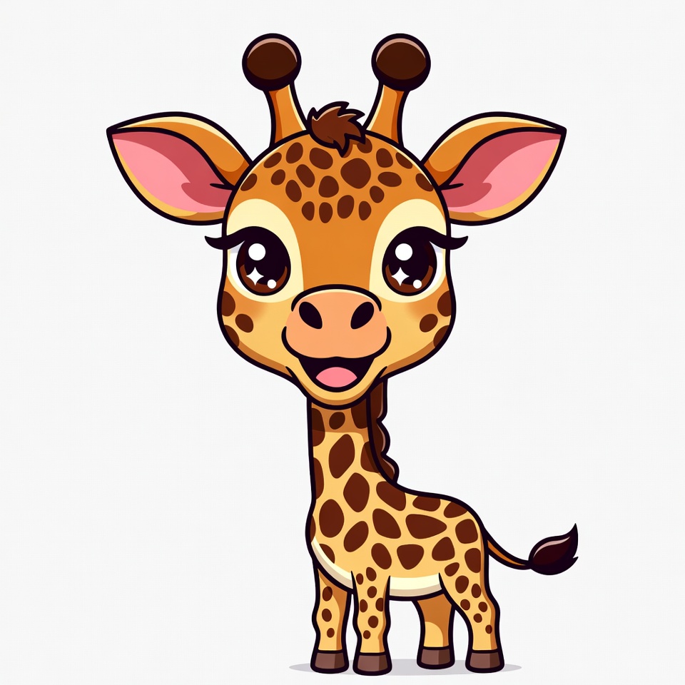 Cute cartoon baby giraffe Cute cartoon baby giraffe