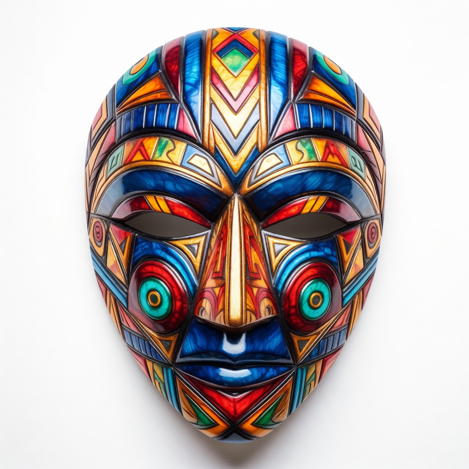 Colorful tribal face mask Colorful tribal face mask