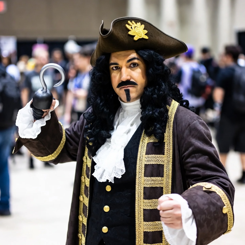 Man in pirate costume at convention Man in pirate costume at convention