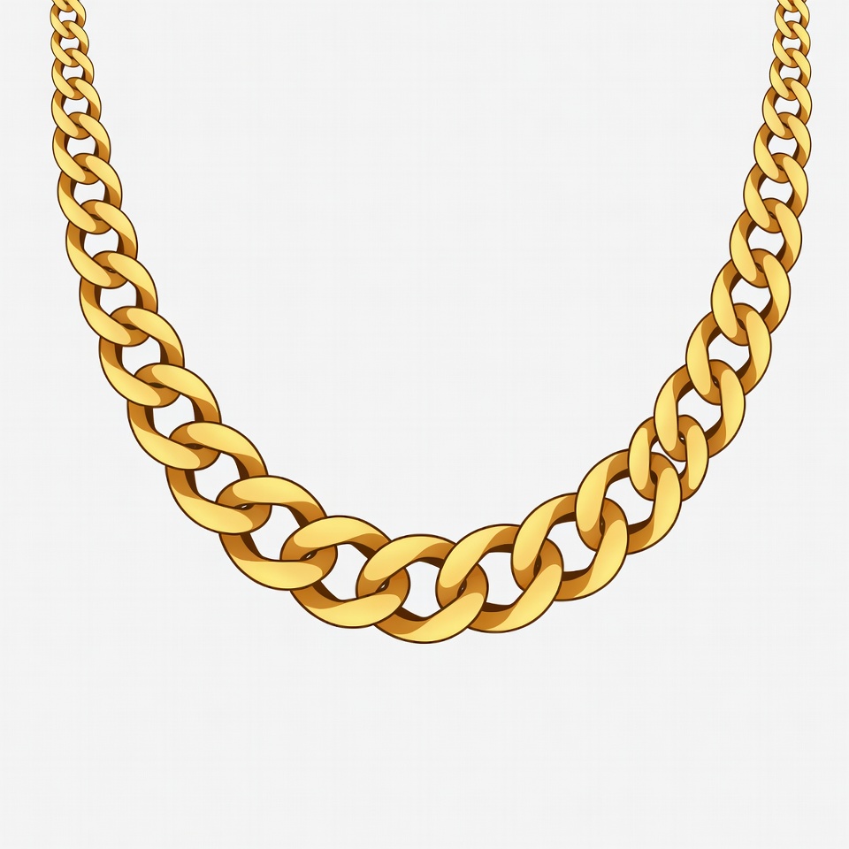 Gold Chain Necklace Illustration Gold Chain Necklace Illustration