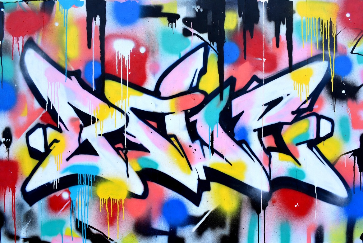 Colorful graffiti DTF letters Colorful graffiti DTF letters