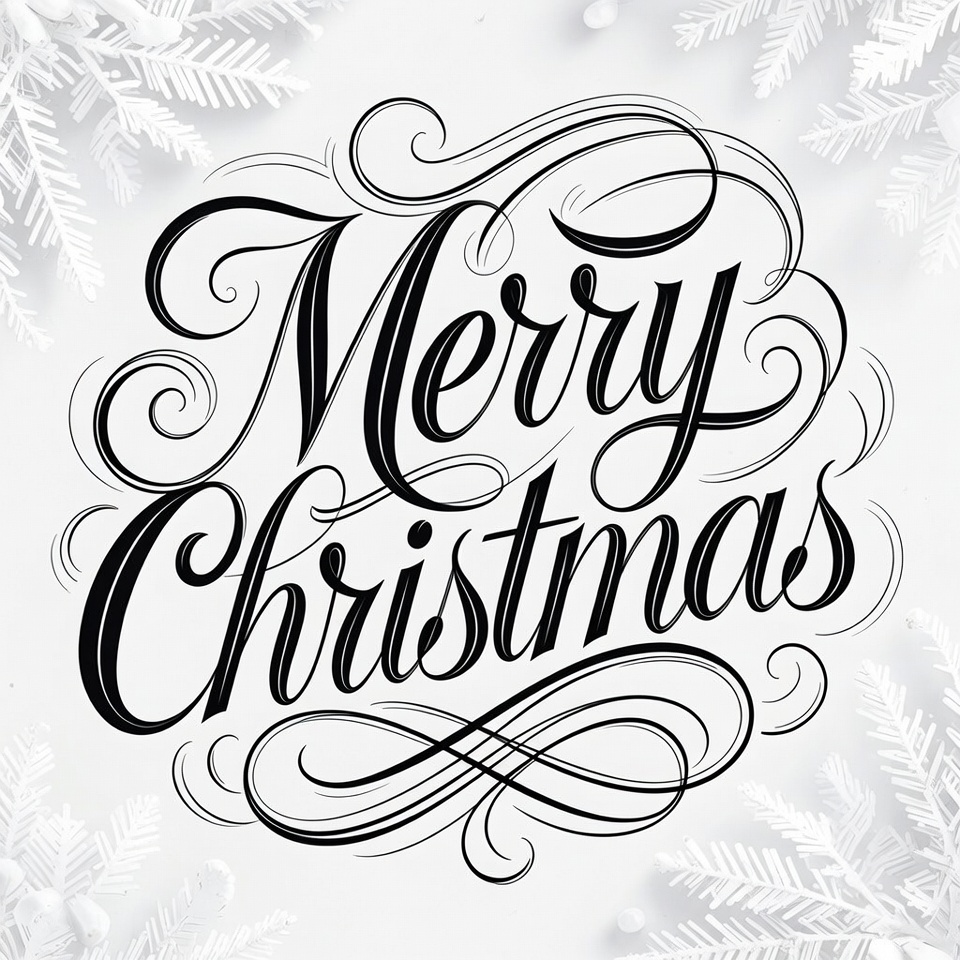 Merry Christmas Elegant Script Merry Christmas Elegant Script