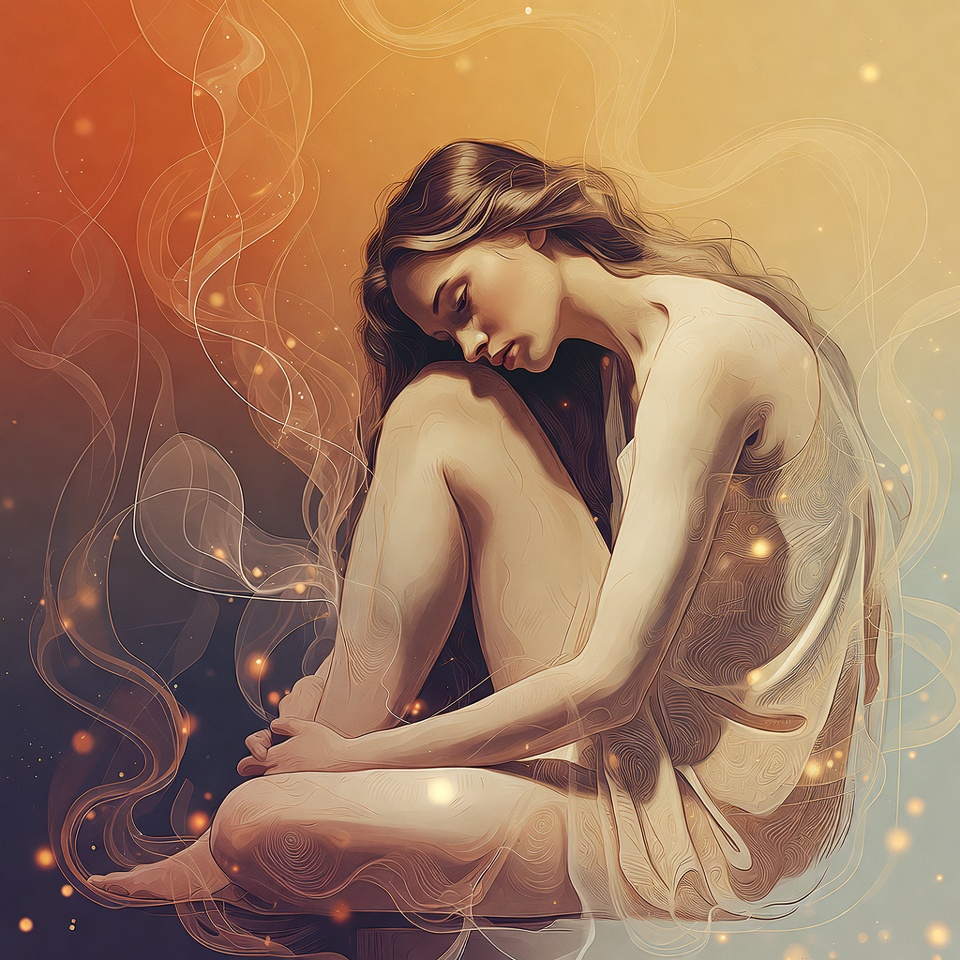 Nude Woman in Golden Misty Glow Nude Woman in Golden Misty Glow