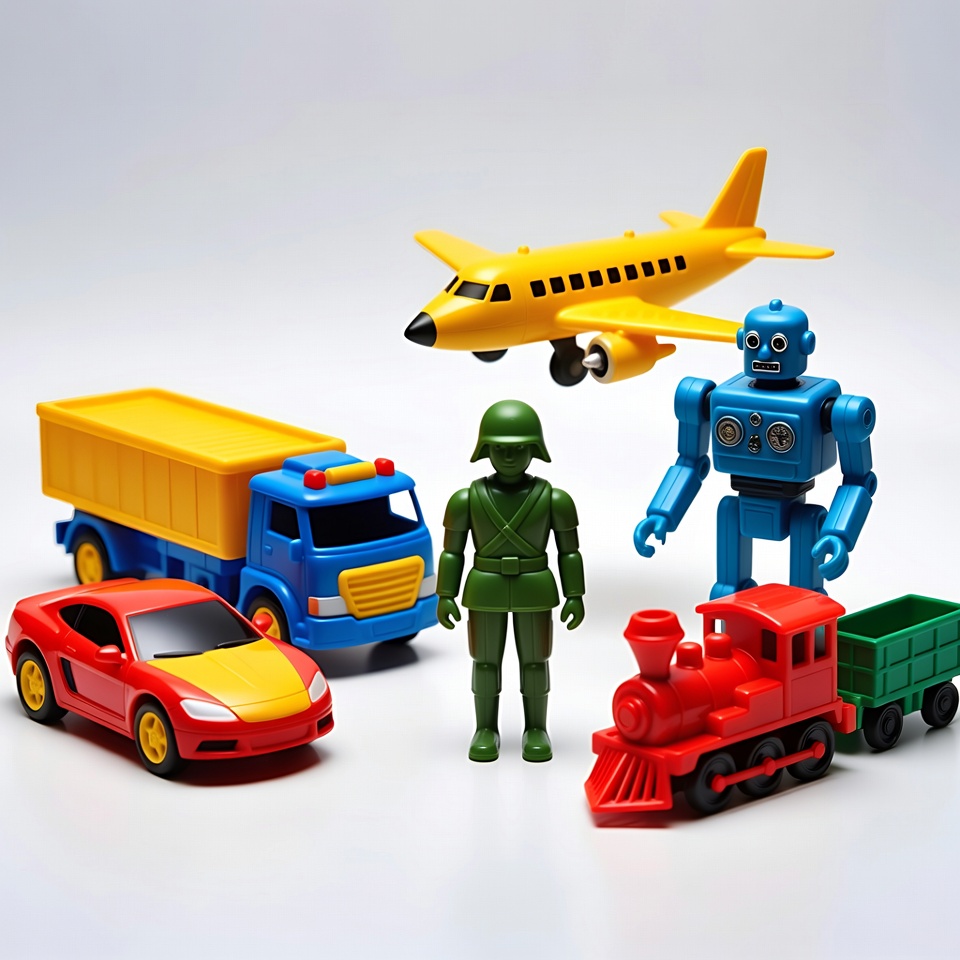 Colorful Toy Vehicles and Figures Colorful Toy Vehicles and Figures
