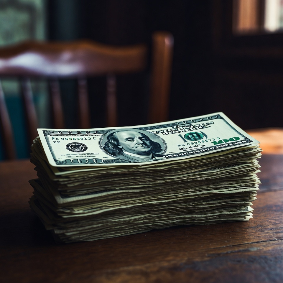 Stack of Benjamin Franklin $100 Bills Stack of Benjamin Franklin $100 Bills