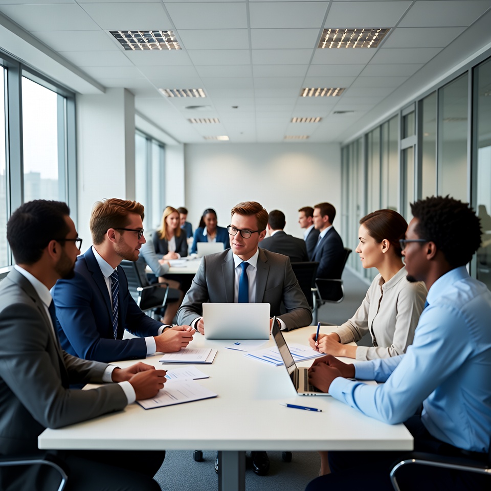 Diverse business team in meeting Diverse business team in meeting