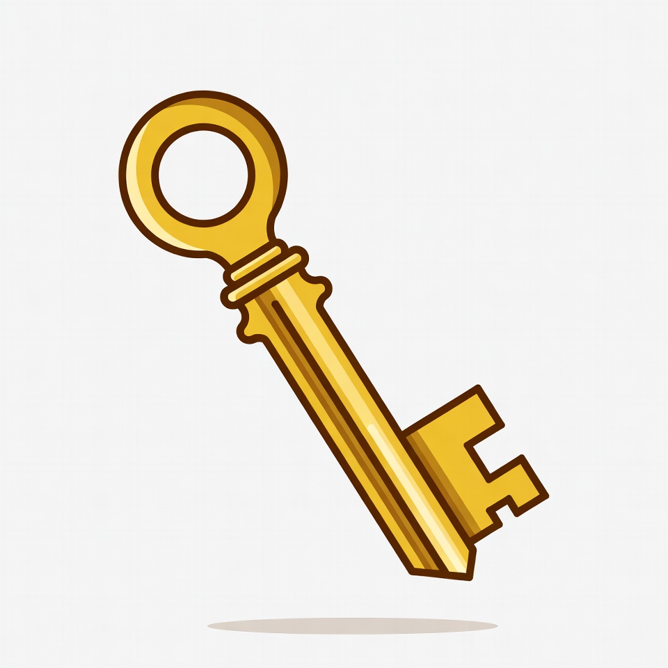 Golden Key Illustration Golden Key Illustration