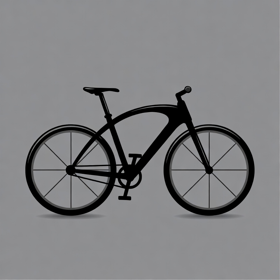 Black silhouette bicycle illustration Black silhouette bicycle illustration