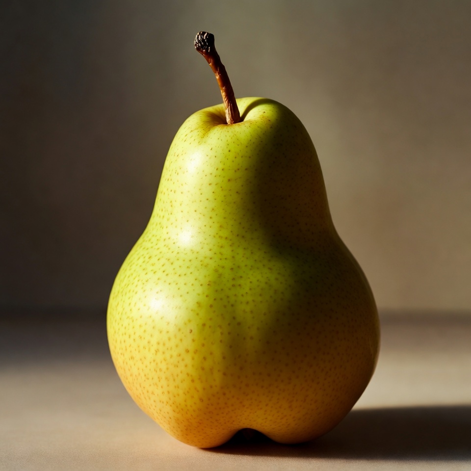 Ripe green pear on gradient background Ripe green pear on gradient background