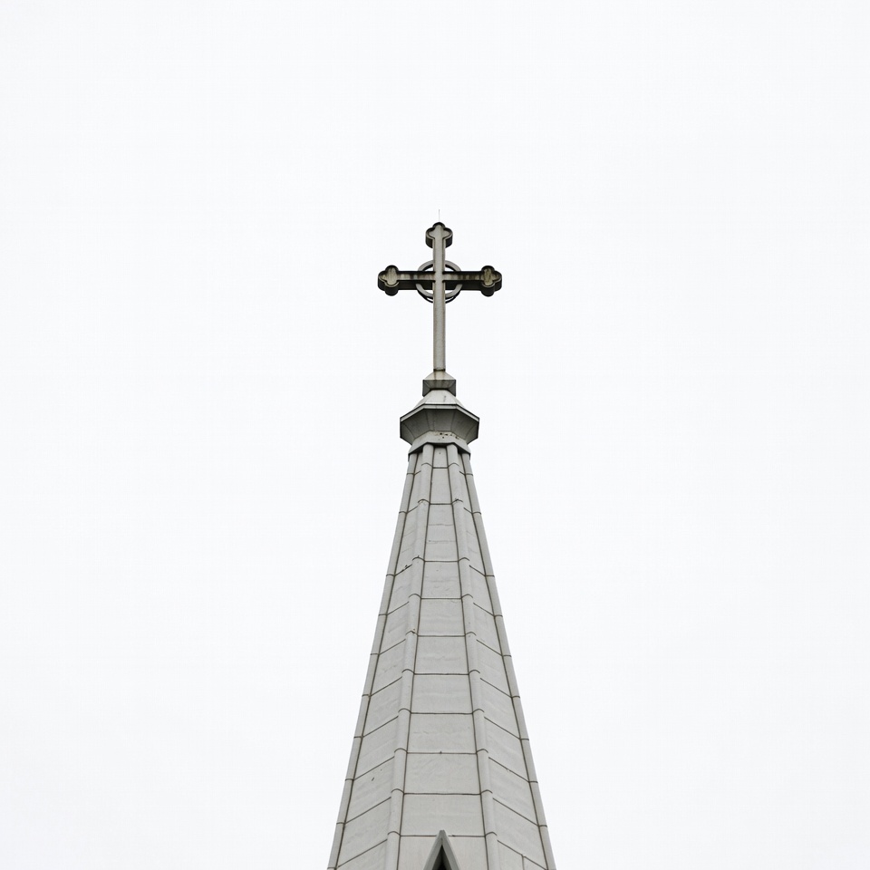 Church Steeple with Cross Church Steeple with Cross