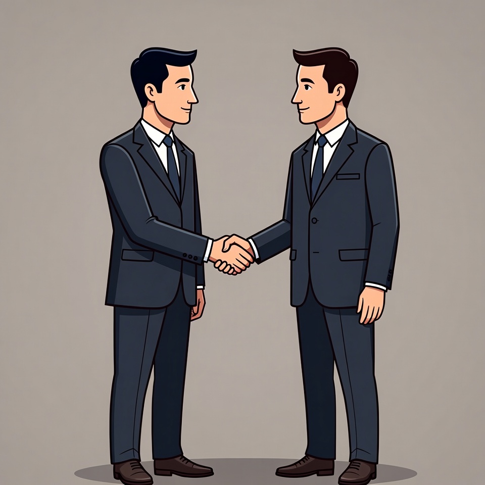 Two businessmen shaking hands illustration Two businessmen shaking hands illustration