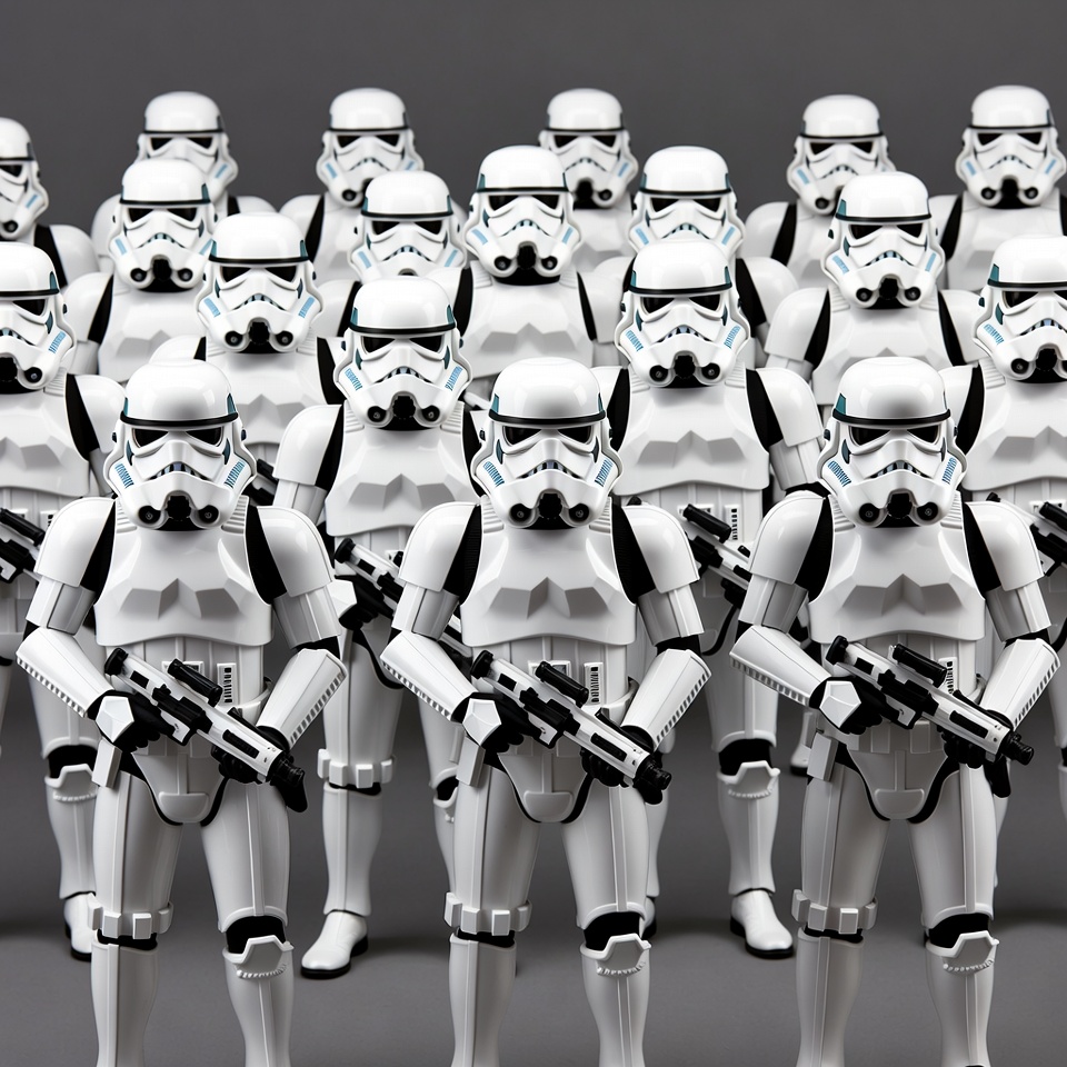 Group of Stormtroopers Standing Together Group of Stormtroopers Standing Together