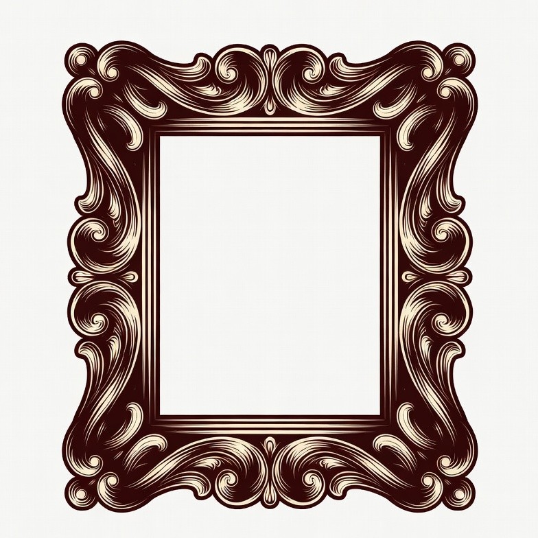 Ornate Vintage Empty Picture Frame Ornate Vintage Empty Picture Frame
