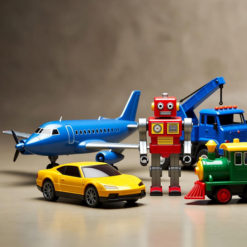 Colorful Toy Car Airplane Robot Truck Train Colorful Toy Car Airplane Robot Truck Train