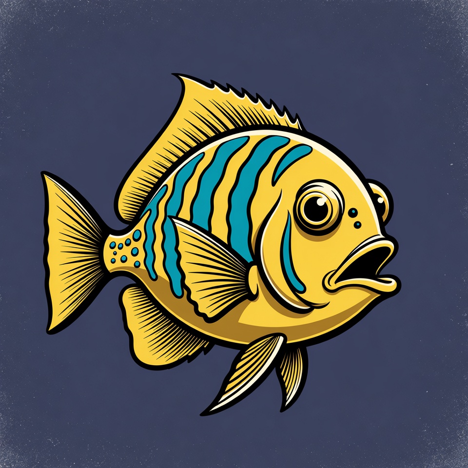 Yellow Tang Fish Illustration Yellow Tang Fish Illustration